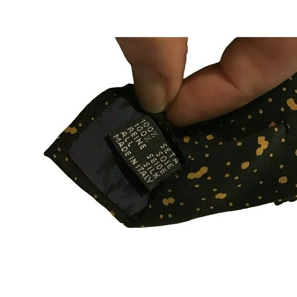 5/$10 Ted Lapidus 100% Silk Tie Black Brown Flecks 56x3.5 - Picture 3 of 4